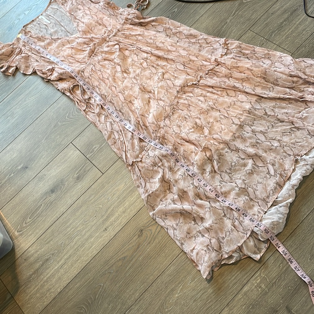 Anthropologie Midi V-Neck Flutter Sleeve Dress Size Medium - Picture 14 of 16